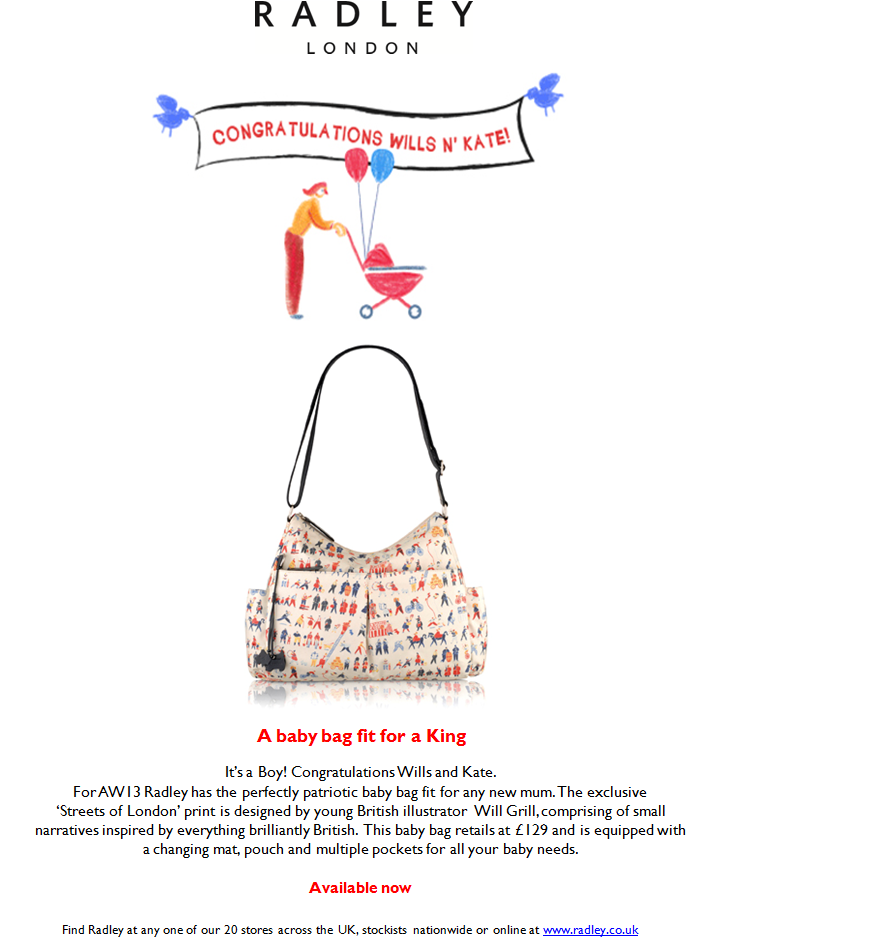 frumpy to funky Radley's Streets of London Baby Changing Bag Fit for