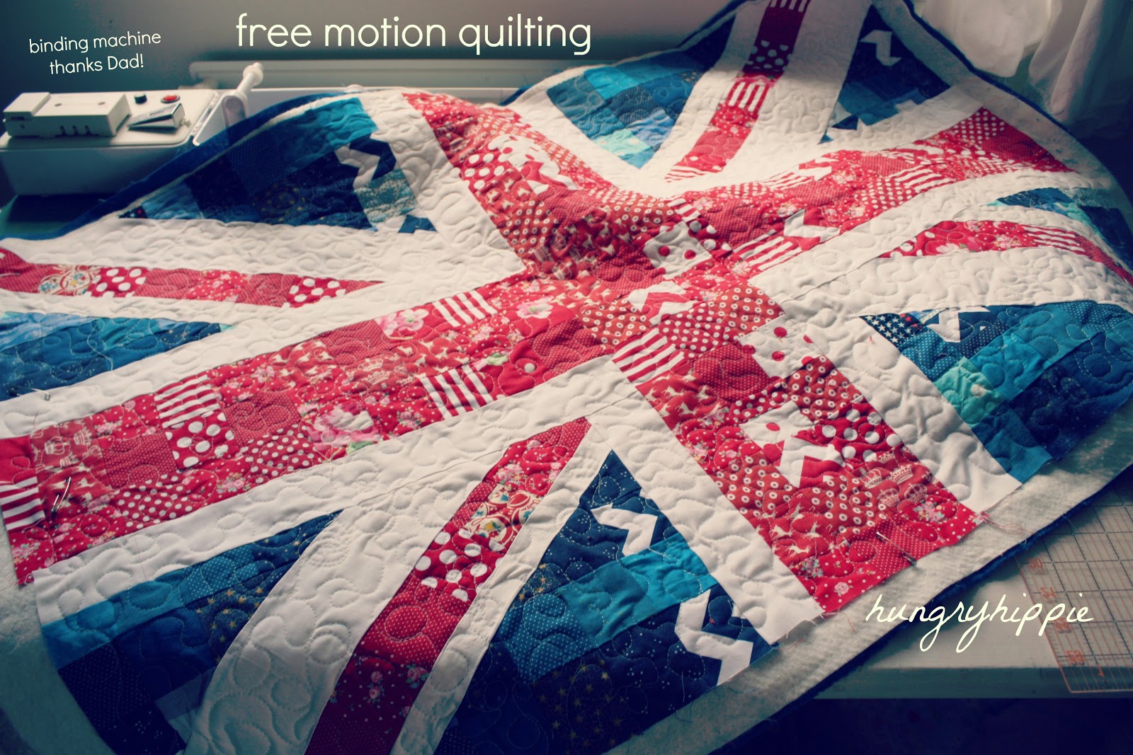sewhungryhippie Patchwork Union Jack Quilt
