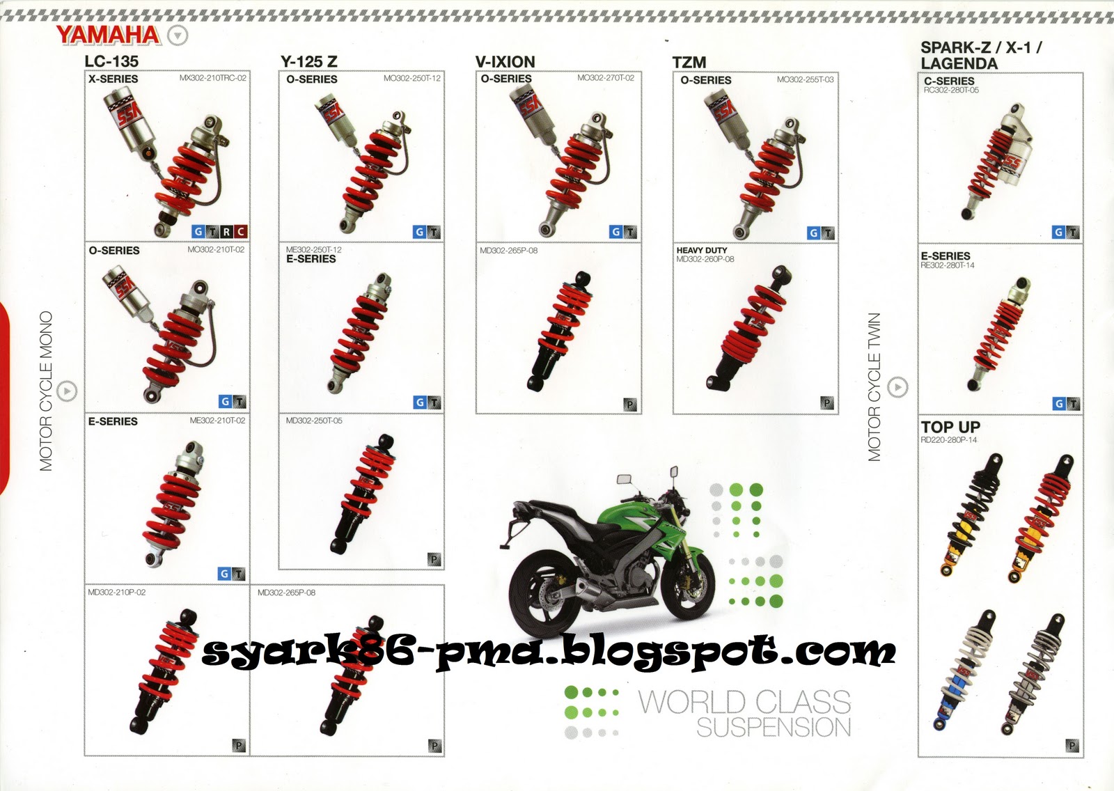 Syark Performance Motor Parts And Accessories Online Shop New YSS Motorcycle Suspension