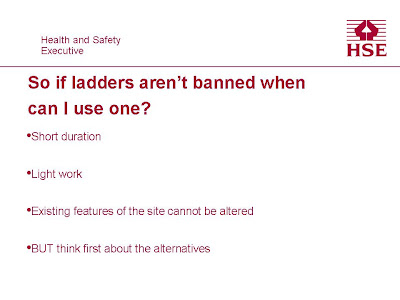 HSE+so+when+then Safety Update   Are Ladders Banned?