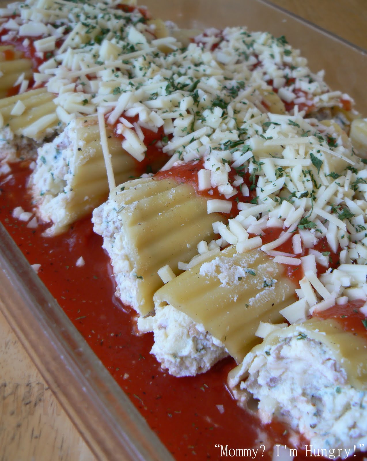 MIH Recipe Blog Sausage and Cheese Manicotti