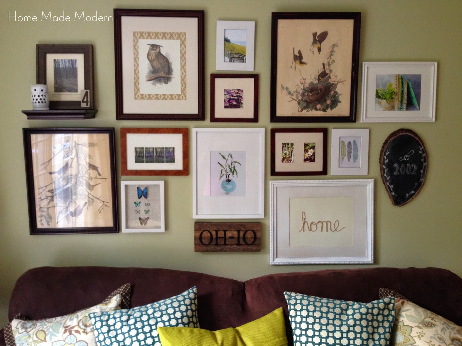 Home Made Modern An Eclectic NatureThemed Gallery Wall