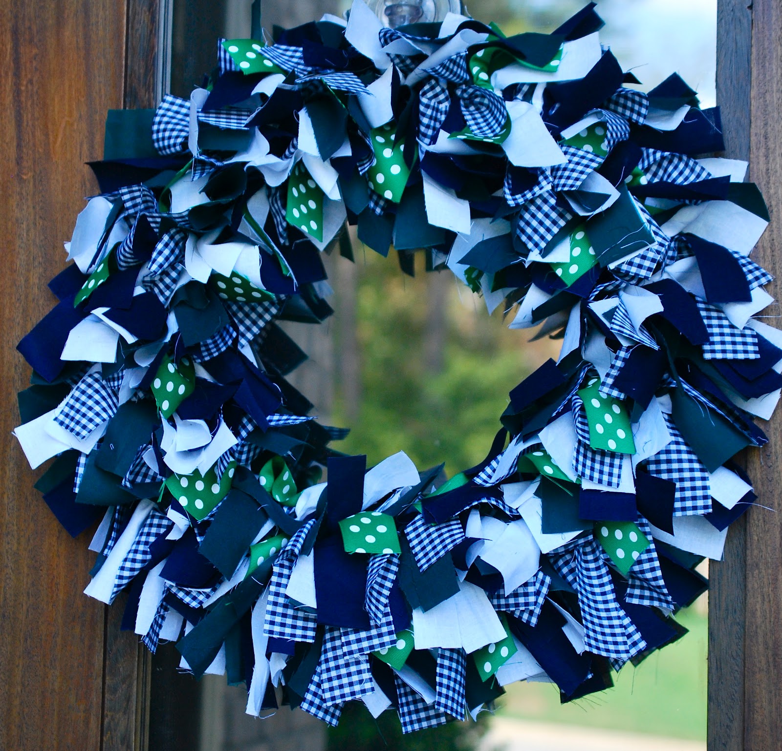 School Spirit Rag Wreath - Amanda Jane Brown