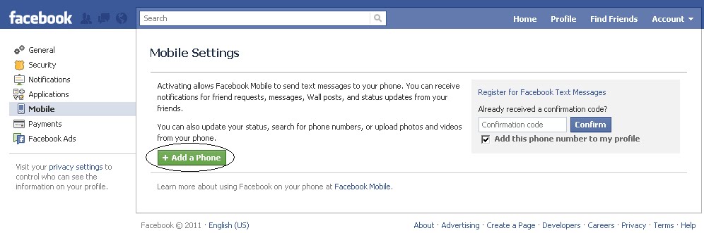 Facebook Confirm Button
