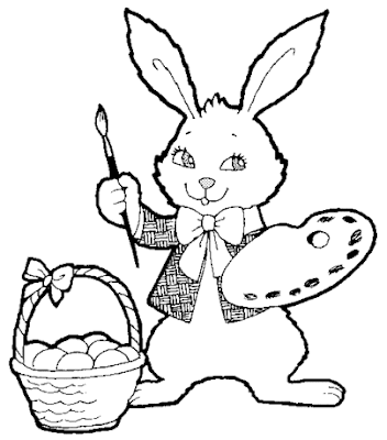 Easter Bunny Face Coloring Sheet – Colorings.net