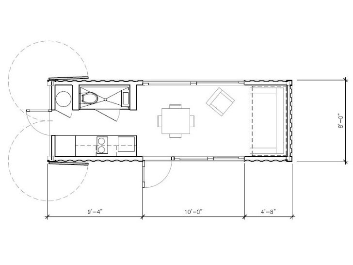 CASAS CONTENEDORES: Casa en un contenedor (18m2)