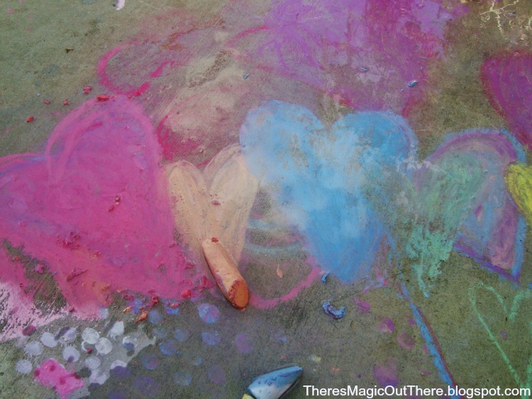 There's Magic Out There Chalk Water Fun!