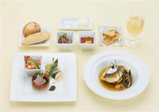 Special business class menu on JL066 from Tokyo Narita to San Diego