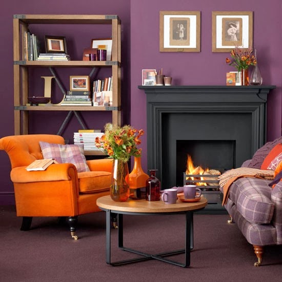 Salas en color morado violeta y lila - Salas con estilo