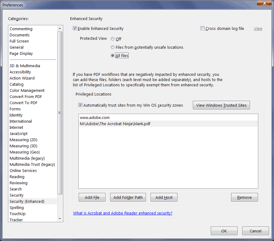 Enable Protected Mode Adobe Reader 9