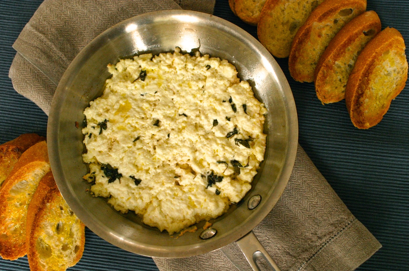 All Our Fingers in the Pie Baked Herb Garlic Ricotta Dip
