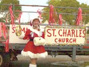 Kelly in parade-as Santa