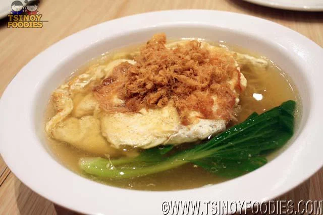soup noodle with chye poh egg and pork floss