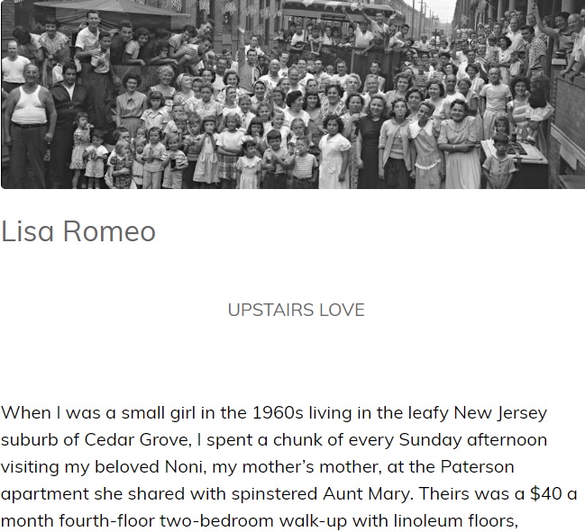 New essay, "Upstairs Love," featured in Ovunque Siamo...