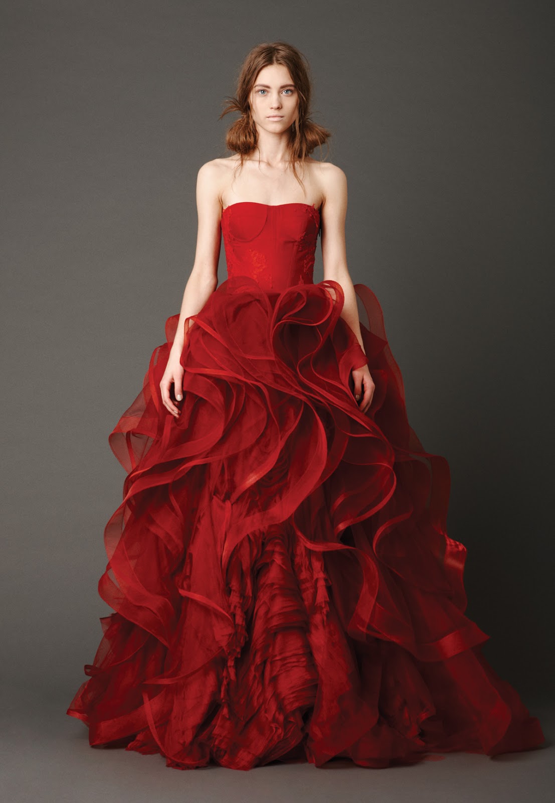 Red Ball Gown Wedding Dress