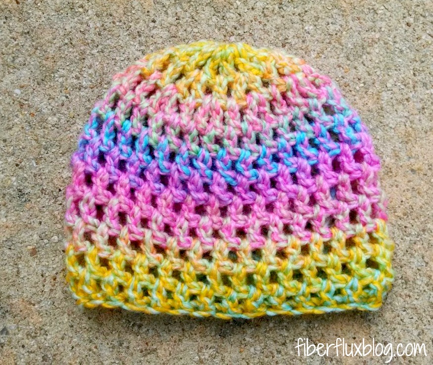 Fiber Flux Free Crochet Pattern...Confetti Newborn Hat!