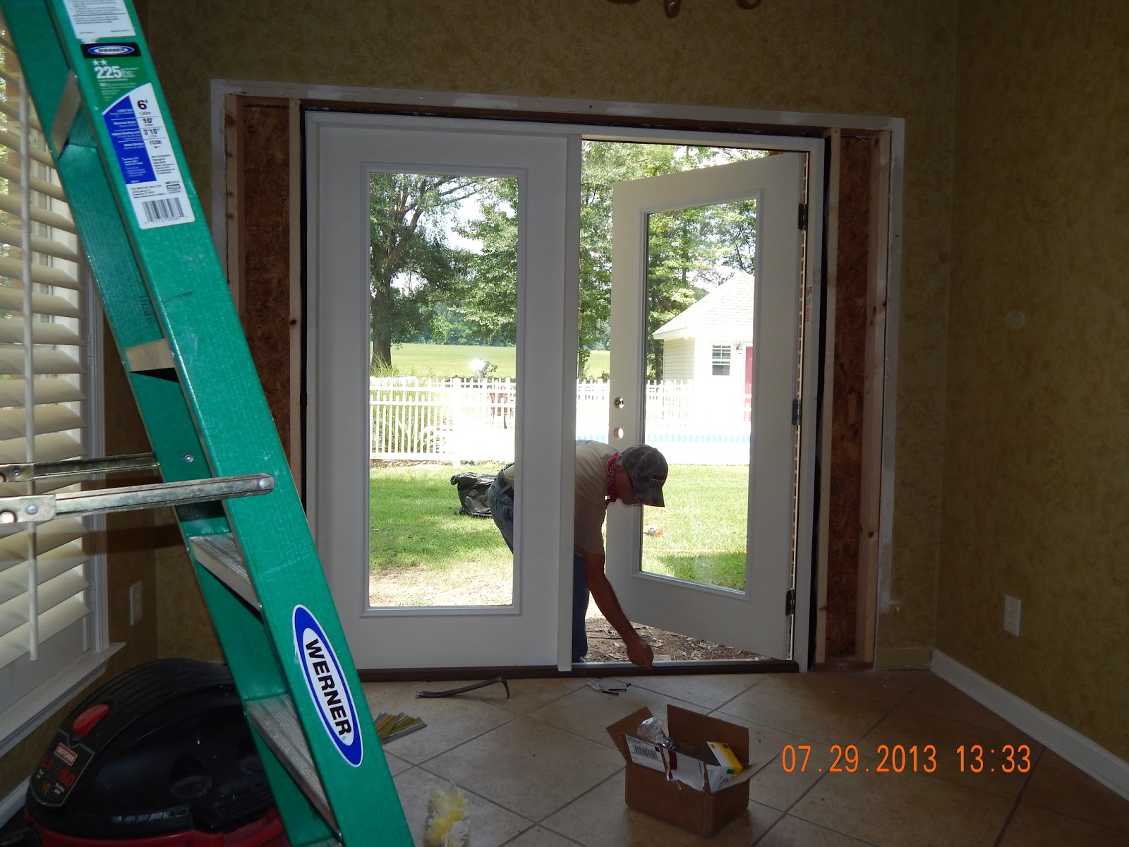 Fisher Remodelers Exterior French doors.