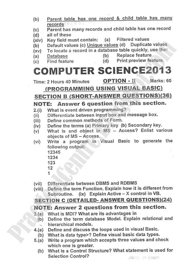 Computer-science-2013-five-year-paper-class-XII