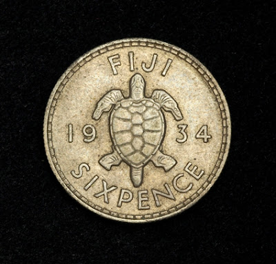 Fiji coins Sixpence British silver coins