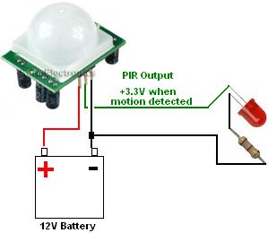 Microcontroller home projects: HC-SR501 Without Power Supply home fire alarm 4 to 3 wire wiring diagram 
