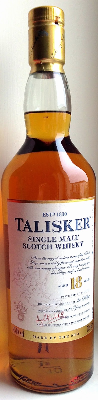 Talisker 18 year old single malt whisky