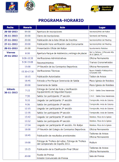 4º RALLYE DE TIERRA DE RIOLOBOS - 2013 Programa+horario