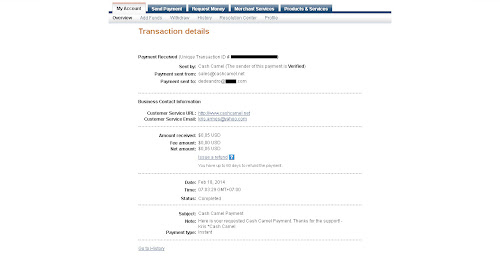 CashCamel Payment February 2014