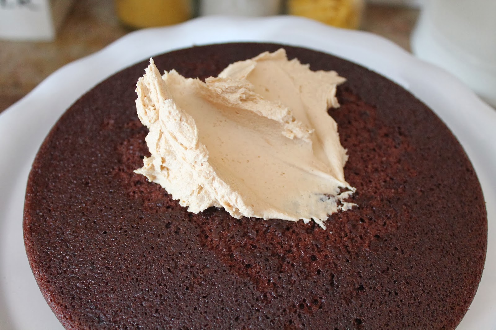 The Baker Wacky Cake with Peanut Butter Frosting