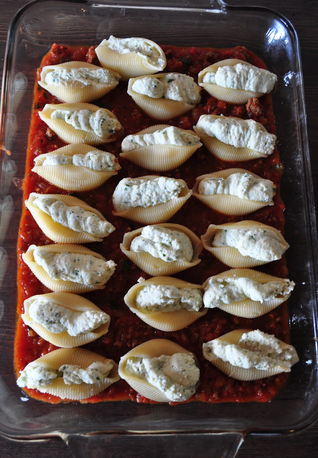 My Tiny Oven Stuffed Shells with Meat Sauce