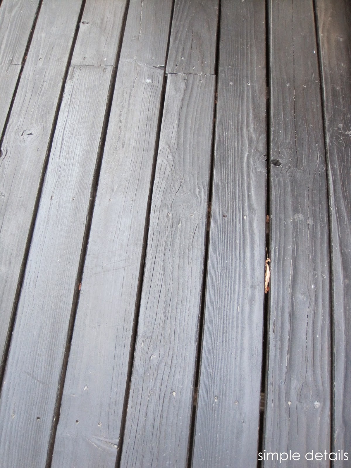 Simple Details we stained our deck black