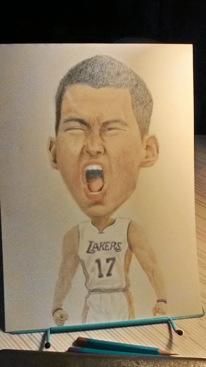 Jeremy Lin 林書豪 (色鉛筆畫 colored pencil drawing)
