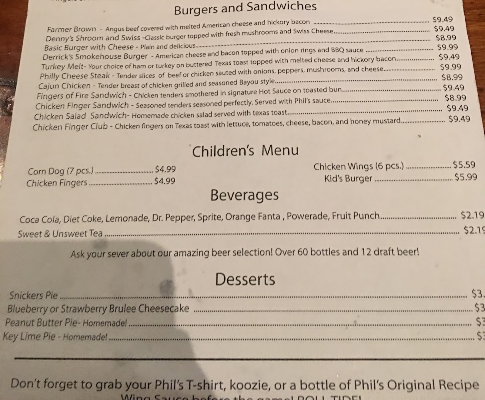 TASTE OF HAWAII BUFFALO PHIL'S PUB AND CAFE TUSCALOOSA, ALABAMA