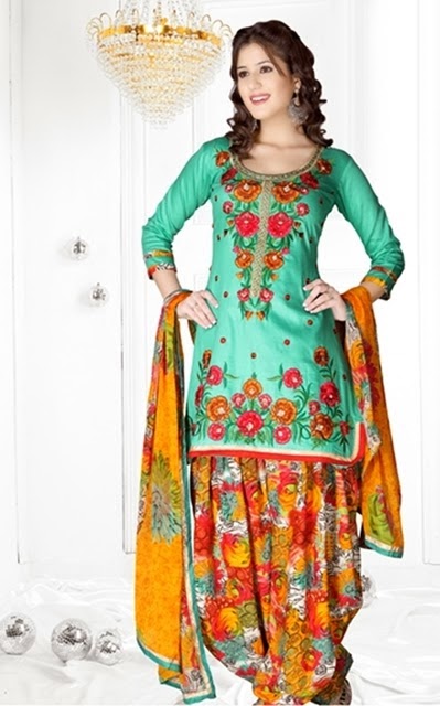 Printed colorful patiala suits 20142015 punjabi traditional patiala Printed colorful patiala suits 20142015 punjabi traditional patiala