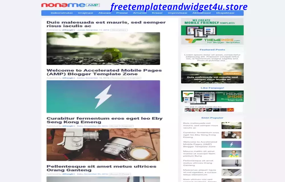 Noname Amp Free Premium Responsive Blogger Template Noname Amp Free Premium Responsive Blogger Template