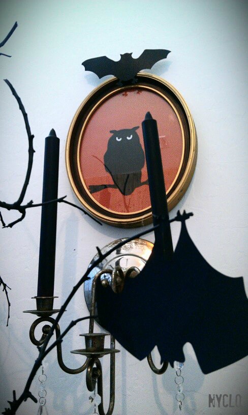 FOCAL POINT STYLING: Thrifty Halloween DIY Owl Wall Art Under USD 6