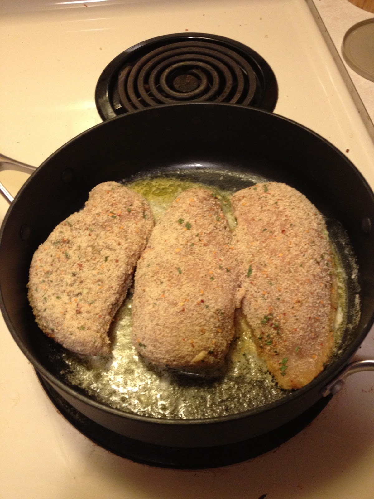 High Hopes & Heartbreak Herb Crusted Chicken in Basil Cream Sauce