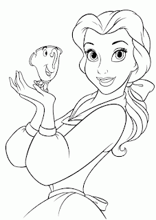 disney beauty and the beast coloring pages