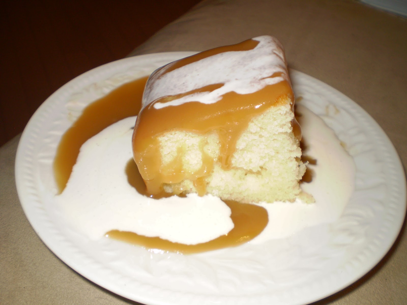 Gâteau blanc sauce sthubert