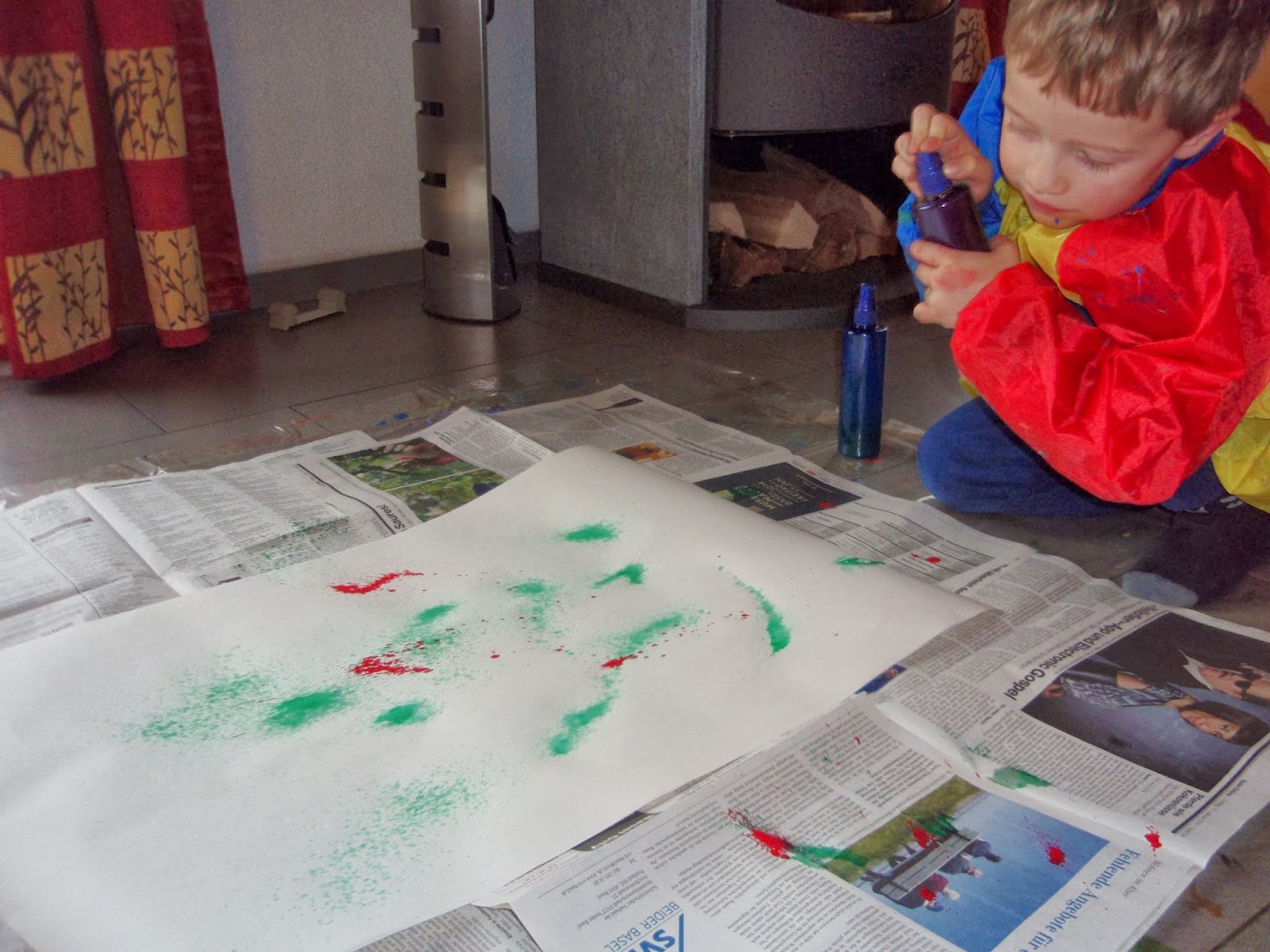 Mothers Messy Madness Spray painting