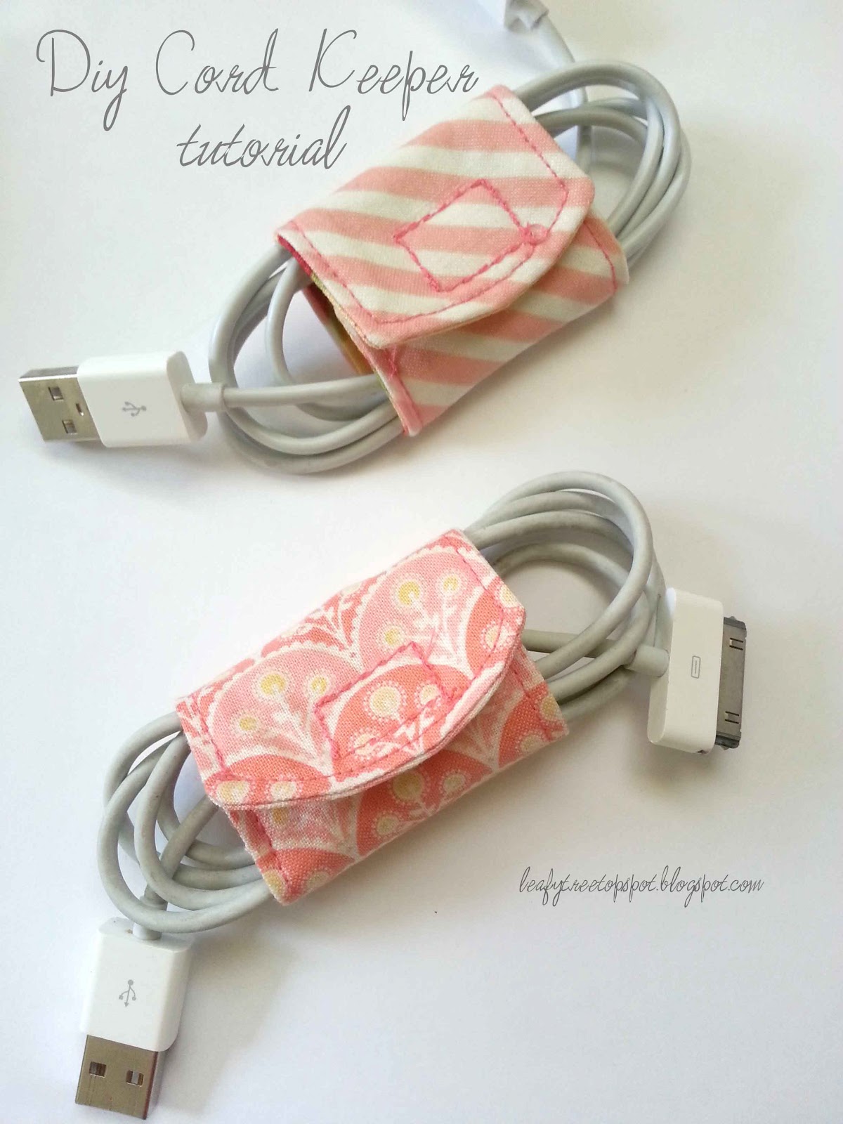 Made by Me. Shared with you. Tutorial DIY Cord Keeper From Fabric Scraps