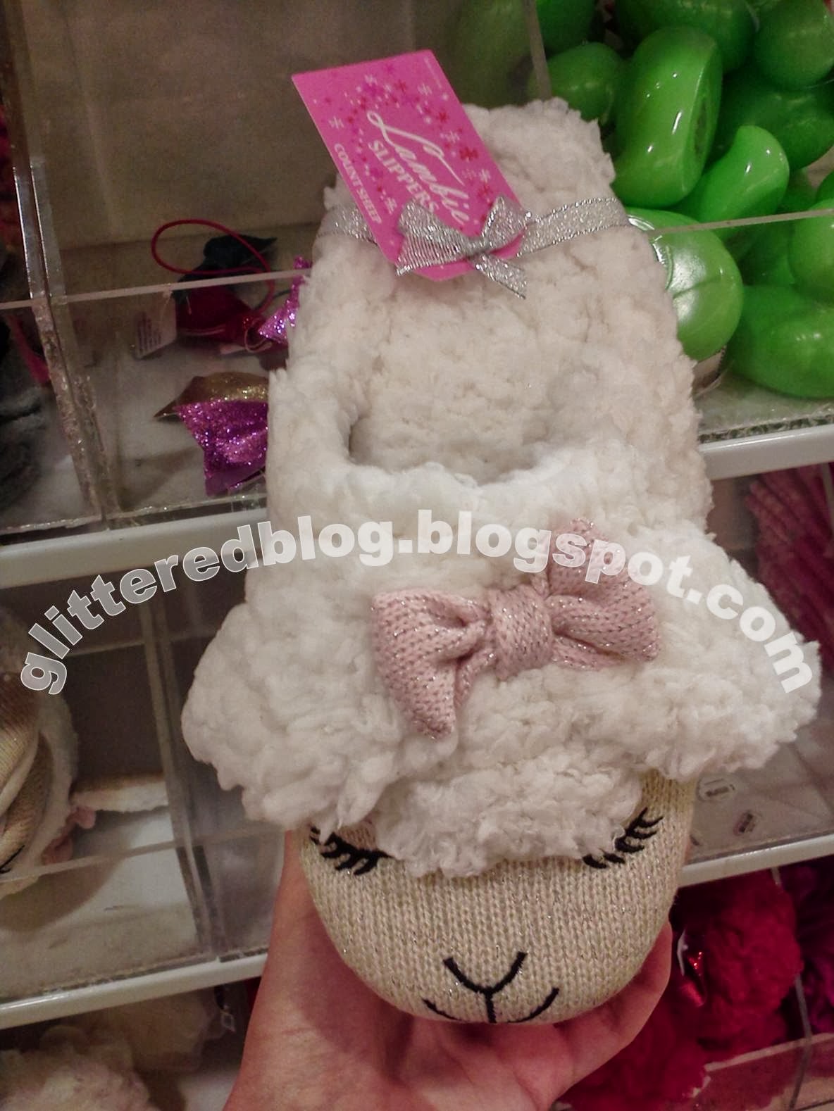 glittered bath and body works slippers