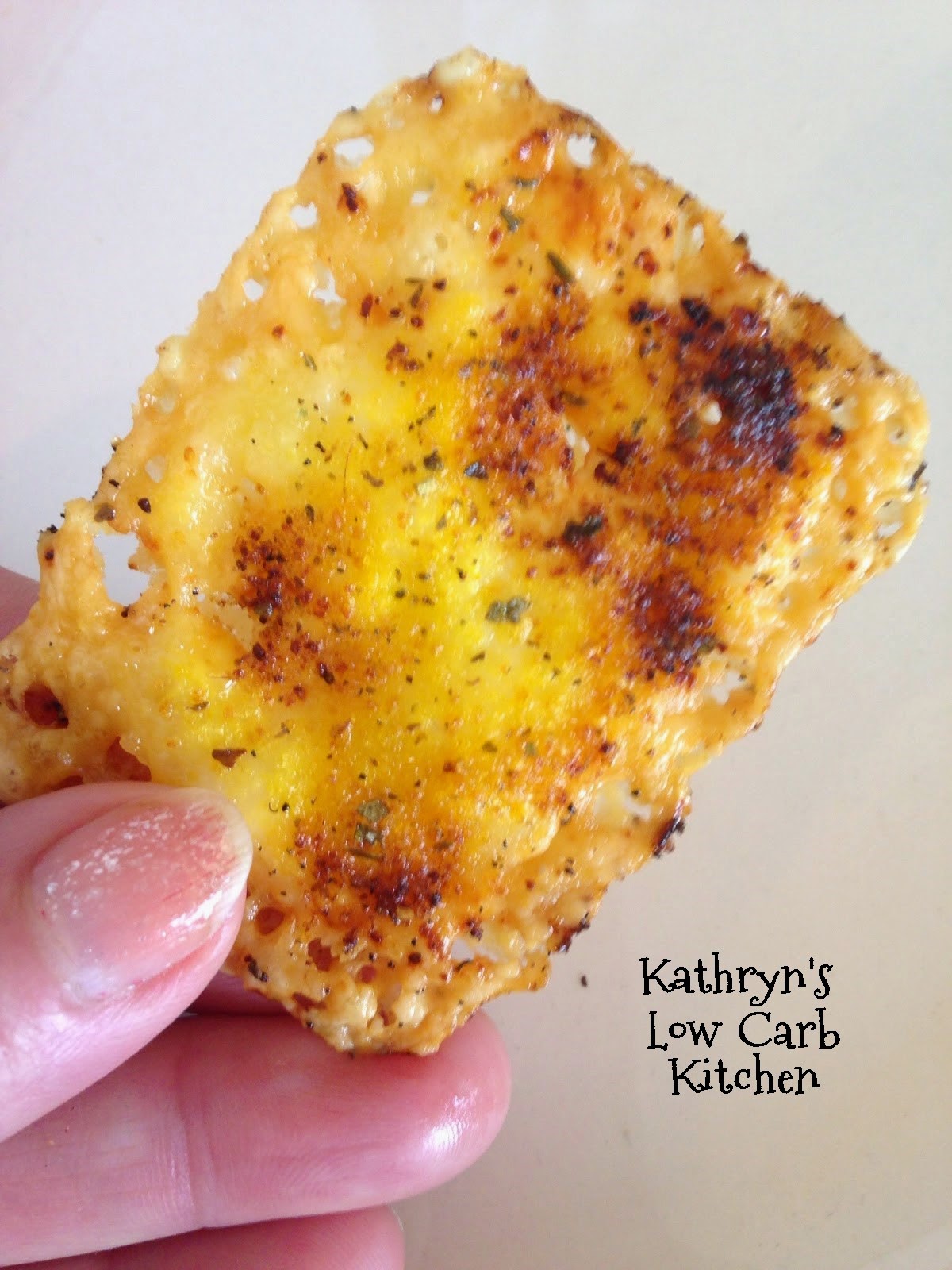 Kathryn's Low Carb Kitchen Lemon Herb Dutch Gouda Crackers