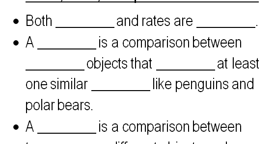 Mrs. White's 6th Grade Math Blog: RATIOS, RATES, & PROPORTIONS