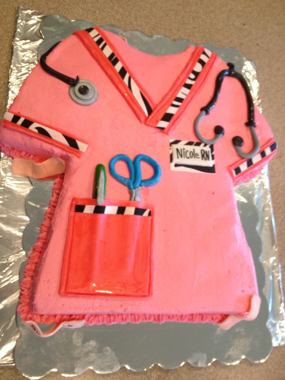 Icing on the cake RN Scrub Top Cake