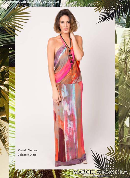 Moda 2015 vestidos largos de verano, Marcela Pagella primavera verano 2015 ropa de mujer.