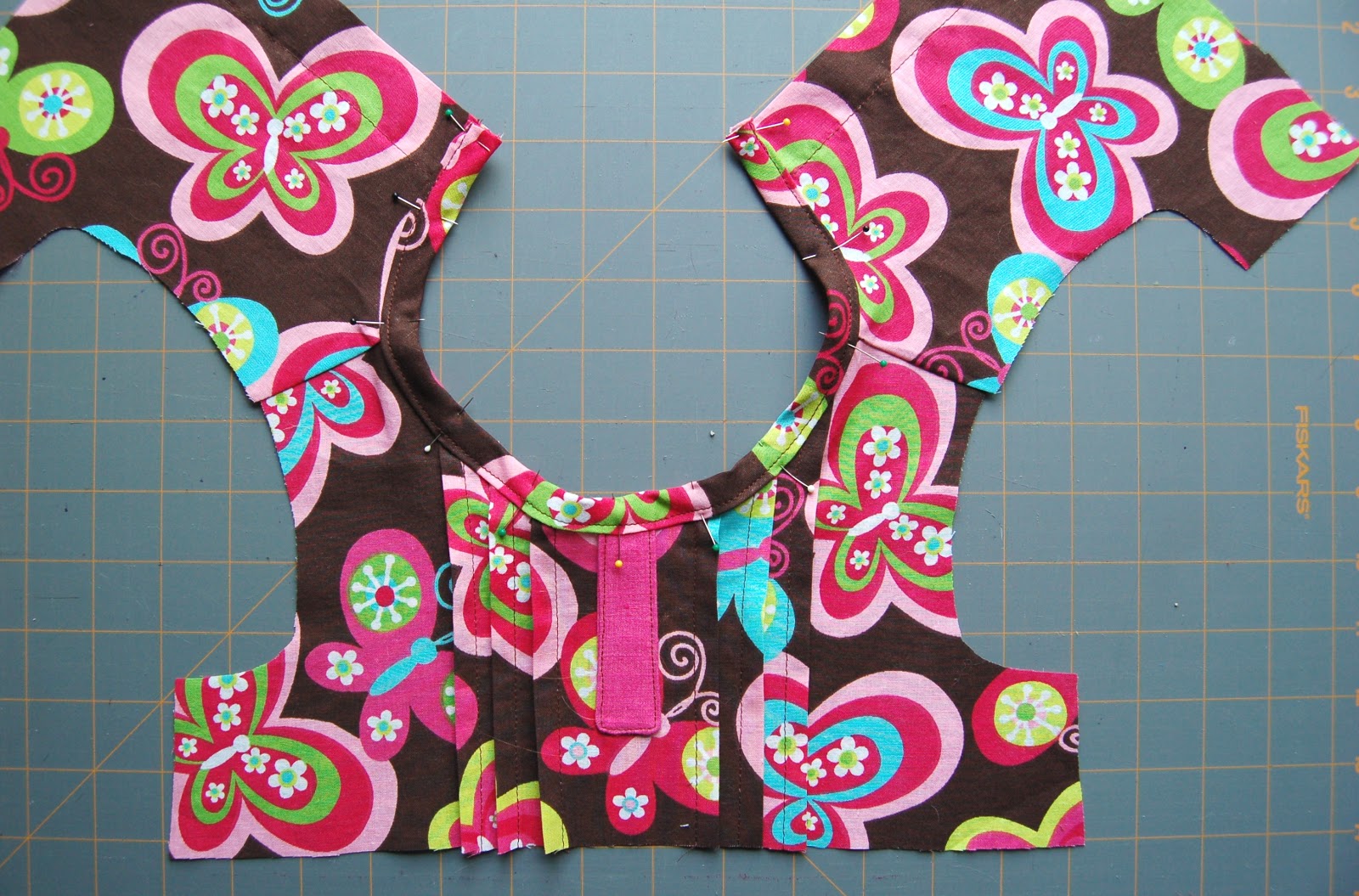 Double Stitching Pintucked Butterflies Top Tutorial