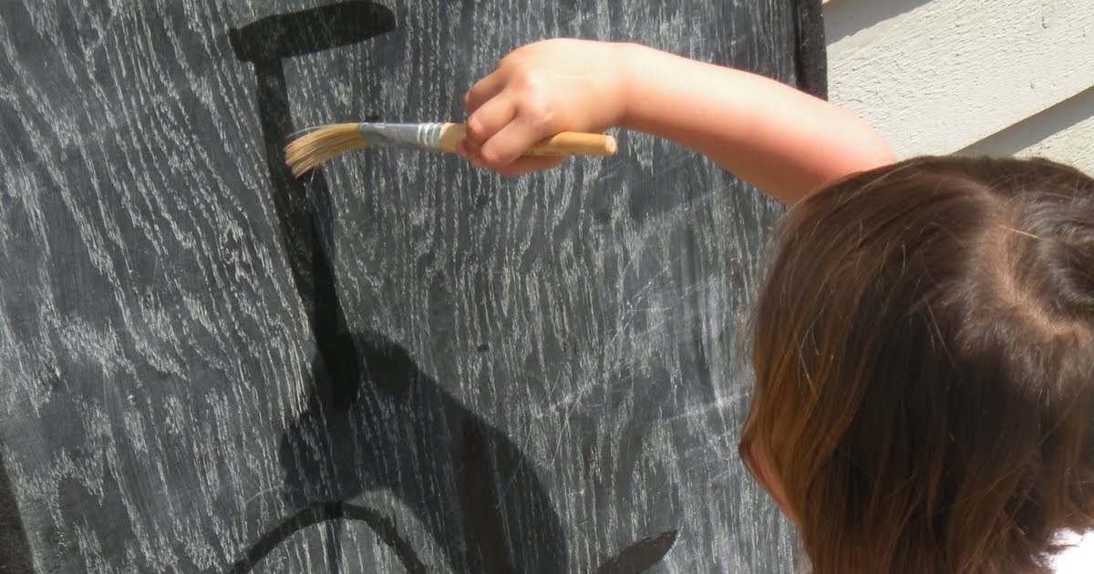 Toddler Approved! Water on Chalkboard