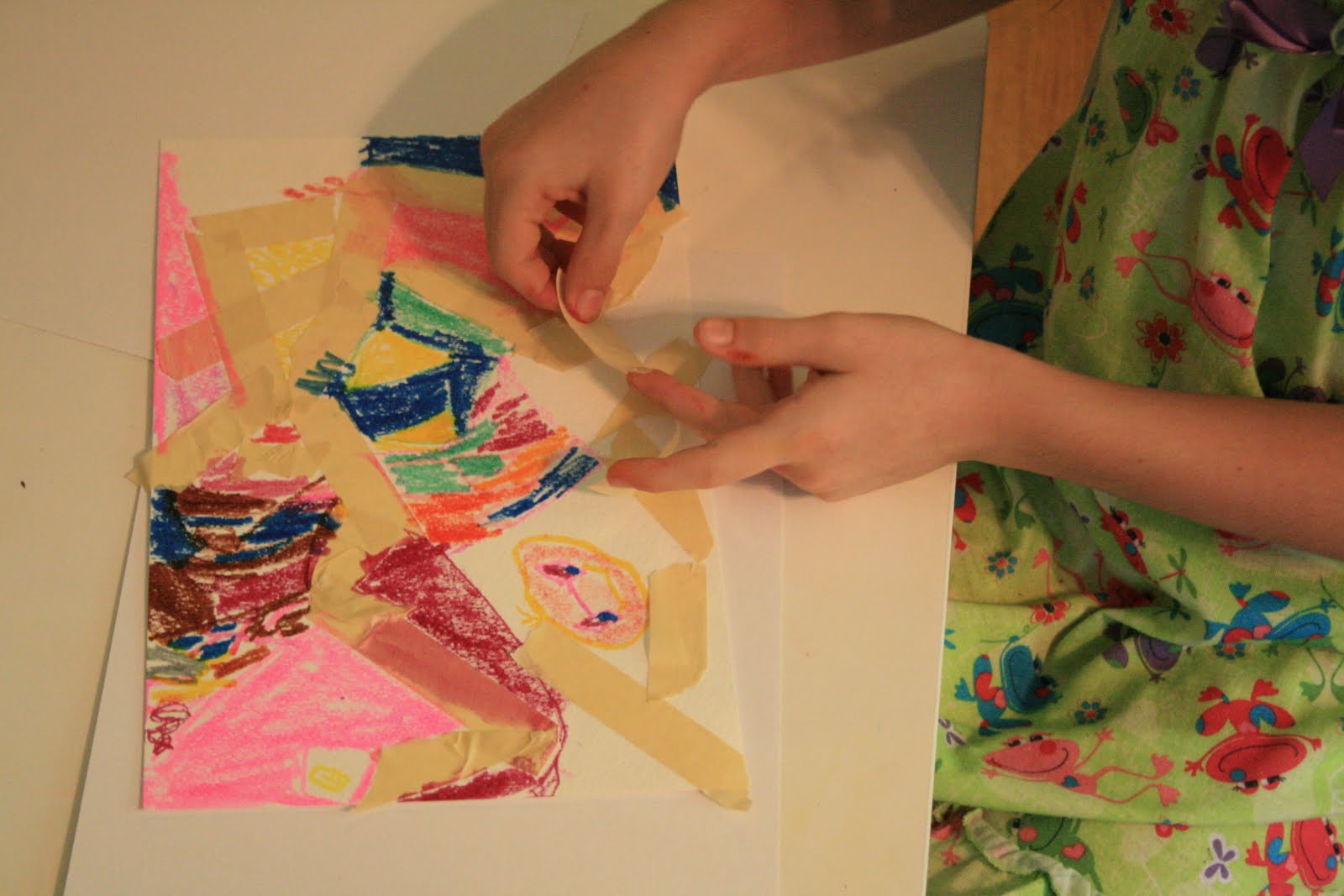 Art For Little Hands Tape Resist Art