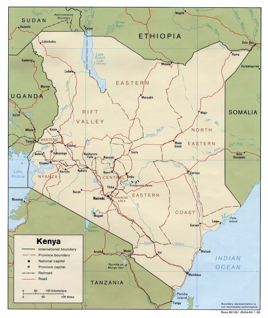 Kaart Landen Oost Afrika Kaart Kenia En Nairobi