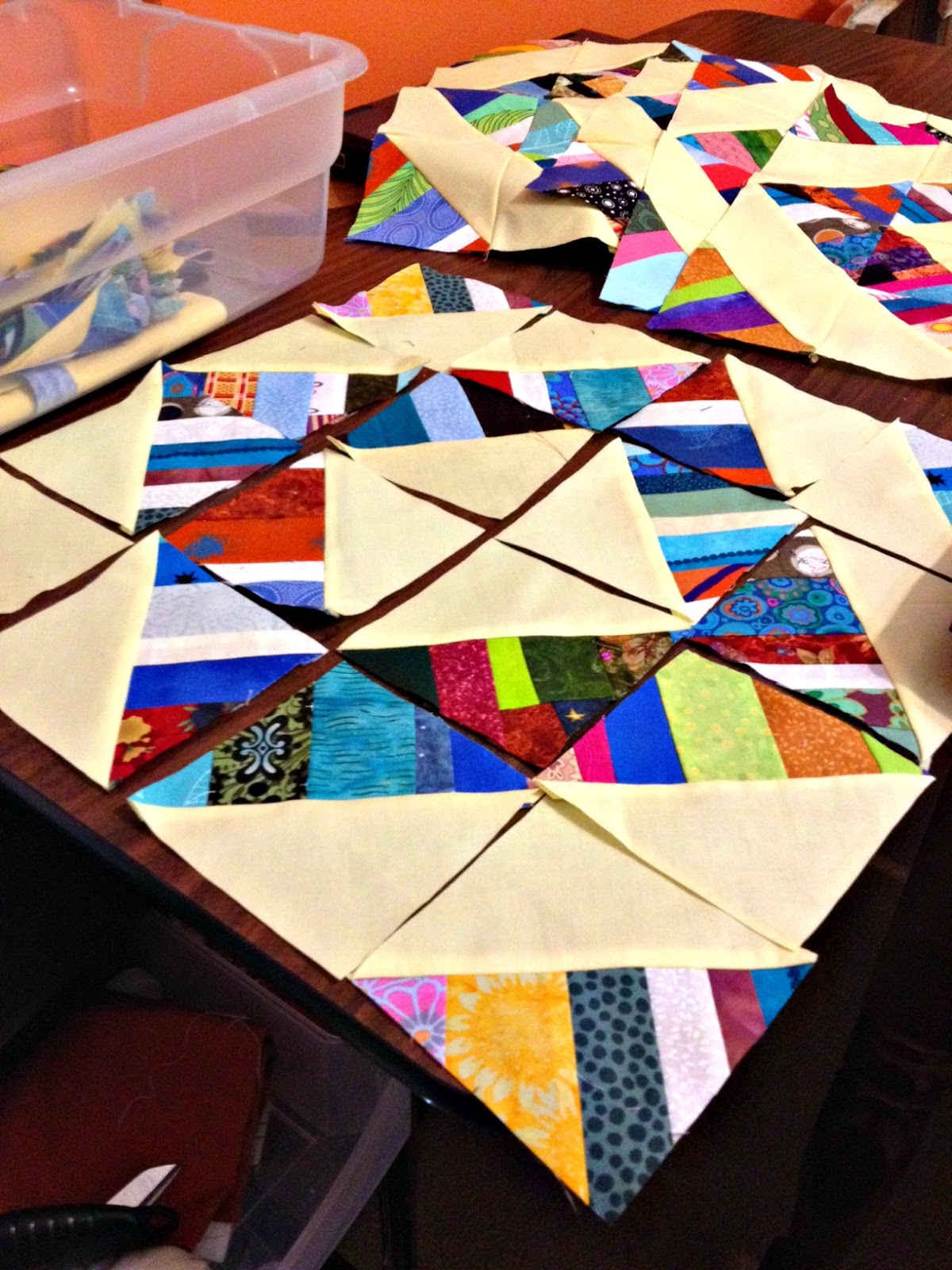 Studio Dragonfly Scrappy Strip Quilt Making Progress